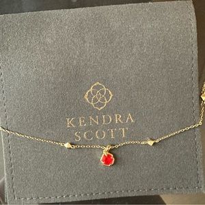 Kendra Scott Nola Gold Pendant Necklace in Red Illusion